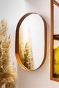 Ver imagem 2 de Espelho Luxo Oval Decorativo 115x60cm Banheiro Sala Quarto Hall Moldura Rose Gold
