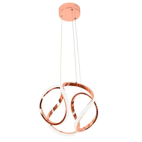 Lustre Pendente Led Moderno Design Atual Luxo 50W luz Iluminaçao Quarto Casa Lasa Restaurante Multiu