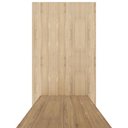 Ver imagem 3 de Mesa de Reunião Industrial 200cm com Caixa de Tomadas Painel para TV Macadâmia e Branco F5 Office