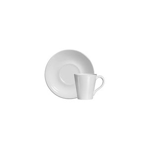 Jogo 06 Xícaras de Chá com Pires em Cerâmica Coup Branco 150ml - Scalla