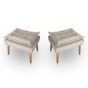 Ver imagem 1 de Kit 02 Puff para Sala e Quarto Madeira Decorativo Opala Suede Bege