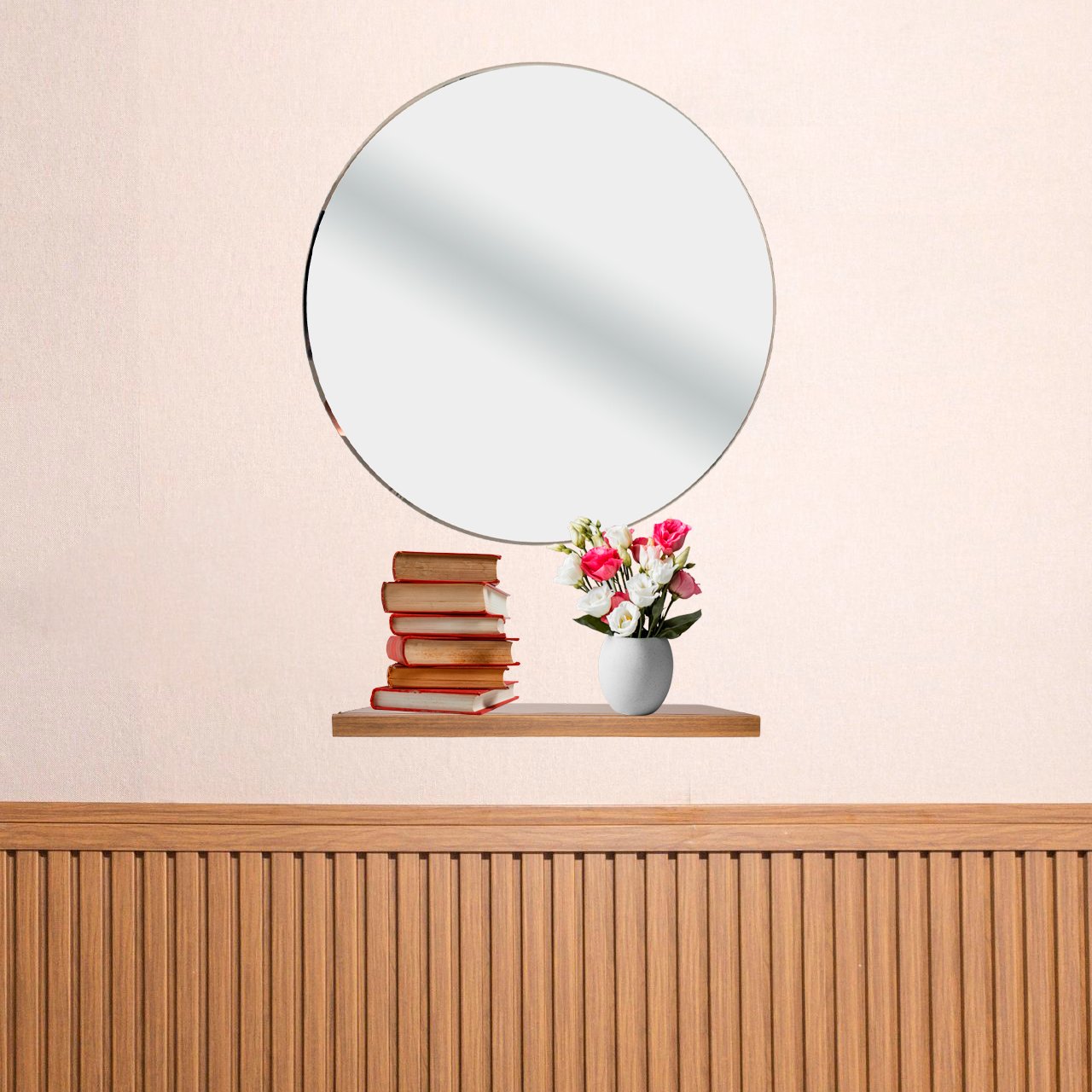 Espelho de Parede Redondo 40cm Diâmetro Banheiro Sala Quarto - 3