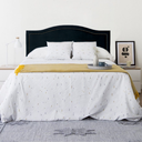 Ver imagem 1 de Cabeceira Casal Provençal Luxo Estofada Com Tachas - Veludo Preto.