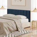 Ver imagem 3 de 1 Modulo de Cabeceira 60x20 Estofada Cama Box Casal Queen - Veludo Azul