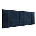 Ver imagem 5 de 1 Modulo de Cabeceira 60x20 Estofada Cama Box Casal Queen - Veludo Azul
