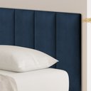 Ver imagem 6 de 1 Modulo de Cabeceira 60x20 Estofada Cama Box Casal Queen - Veludo Azul
