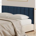 Ver imagem 2 de 1 Modulo de Cabeceira 60x20 Estofada Cama Box Casal Queen - Veludo Azul