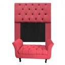 Ver imagem 1 de Kit Cabeceira Mirage + Calçadeira Grécia Solteiro 120cm Suede - Renascer Decor:Vermelho