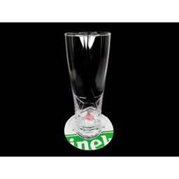 Kit 4 Copos De Vidro Tulipa Heineken 380ml 19cm Bolacha e Caixa Madeira - 4 Kit 4 Copos De Vidro Tulipa Heineken 380ml 19cm Bolacha e Caixa Madeira - 4