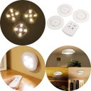 Ver imagem 5 de Kit 3 Lâmpadas Iluminação Luminárias Spot Led Adesivo Controle Remoto sem Fio Branco