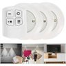 Kit 3 Lâmpadas Iluminação Luminárias Spot Led Adesivo Controle Remoto sem fio Branco - 2