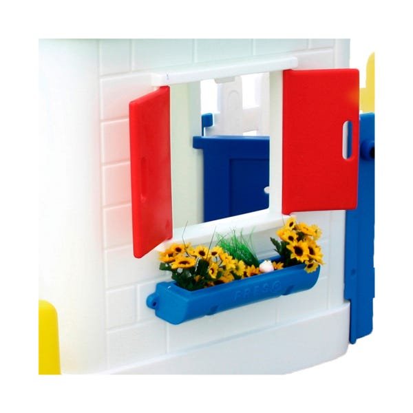 Casinha de Brinquedo e Boneca Infantil Freso Montável 245 x 125 x 127Cm com Cerquinha - 2