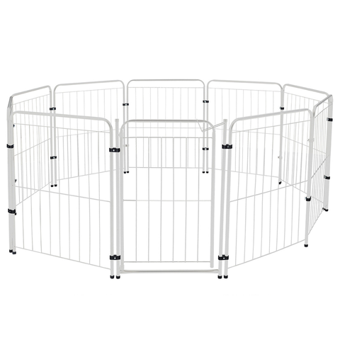 Cercado Chiqueirinho 9 Módulos + Portão 83cm Utilyse Branco para Pets Cães Gatos Coelho