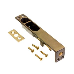 Trinco de Embutir 120mm Acabamento Latonado Oxidado União Mundial 01 unidade