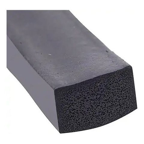 Perfil de Borracha Esponjoso Vedação Macio 10x50mm - 1m
