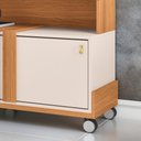 Ver imagem 4 de Rack Bancada Graci Cinamomo/off White para Tv até 70” - Hb Móveis