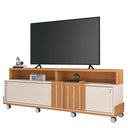 Ver imagem 2 de Rack Bancada Graci Cinamomo/off White para Tv até 70” - Hb Móveis