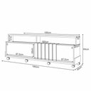 Ver imagem 5 de Rack Bancada Graci Cinamomo/off White para Tv até 70” - Hb Móveis