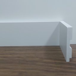 Kit 10 Barras de Rodapé de Poliestireno 7cm de Altura Liso Branco (7x1x240cm) - Formix 3d - 7