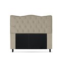 Ver imagem 1 de Cabeceira Dunas Casal 140cm com Strass Suede: Bege