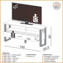 Ver imagem 5 de Rack para Sala de Estar Tv 55 Pol 1 Gaveta York D03 Freijó Preto Fosco - Lyam Decor