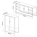 Ver imagem 2 de Conjunto Sala de Estar Buffet e Rack Estilo Orgânico Off White