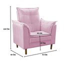 Ver imagem 5 de Poltrona de Amamentação Quarto de Bebê com Puff Melina Suede Cor:rosê