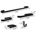 Ver imagem 2 de Kit Acessórios de Banheiro 5 Peças - Preto