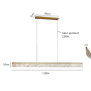 Ver imagem 2 de Pendente Moderno Dourado Acrílico Led Luz Branco Quente Bivolt