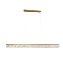 Ver imagem 1 de Pendente Moderno Dourado Acrílico Led Luz Branco Quente Bivolt