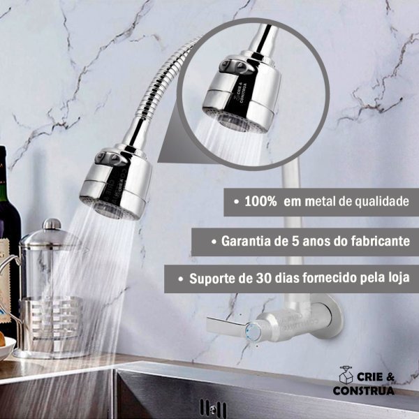 Kit Torneira Gourmet para Cozinha Instalação Completa Economica + Brinde Luxo - 4