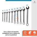 Ver imagem 2 de Kit Ferramentas 21 Peças Bolsa Chave Combinada Fenda Philips Alicates - Starfer