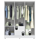 Ver imagem 2 de Guarda-Roupa Casal 6 Portas 2 Gavetas 149 cm Fast Branco/Rosa/Branco Flex