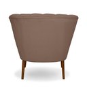 Ver imagem 2 de Poltrona Cadeira Pétala Flor Decorativa Suede Cappuccino