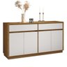Aparador Buffet para Sala de Jantar 1,50M com 4 Portas e 2 Gavetas Ana Ype Off White New Ceval - 1