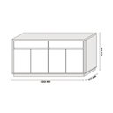 Ver imagem 4 de Aparador Buffet para Sala de Jantar 1,50M com 4 Portas e 2 Gavetas Ana Ype Off White New Ceval