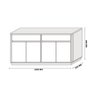 Aparador Buffet para Sala de Jantar 1,50M com 4 Portas e 2 Gavetas Ana Ype Off White New Ceval - 4
