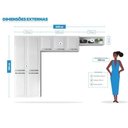 Ver imagem 4 de Cozinha Compacta 1 Armário Aéreo 1 Paneleiro e 1 Nicho Rose Itatiaia Branco Branco