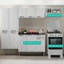 Ver imagem 2 de Cozinha Compacta 1 Armário Aéreo 1 Paneleiro e 1 Nicho Rose Itatiaia Branco Branco
