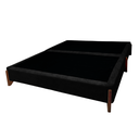 Ver imagem 1 de Base Cama Box Casal 148cm Orgânica Thor Bouclê:preto