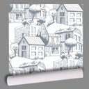 Ver imagem 2 de Papel de Parede - Vintage Retrô Mod 036 Casas-60x300cm