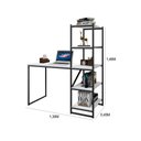Ver imagem 3 de Mesa Escritório Home Office Fit com Prateleira Prática-branco