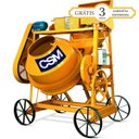 Ver imagem 1 de BETONEIRA CSM CS 600 LITROS 4 CV TRIFASICA 220V/380V COM CARREGADOR E RODAS DE CHAPA