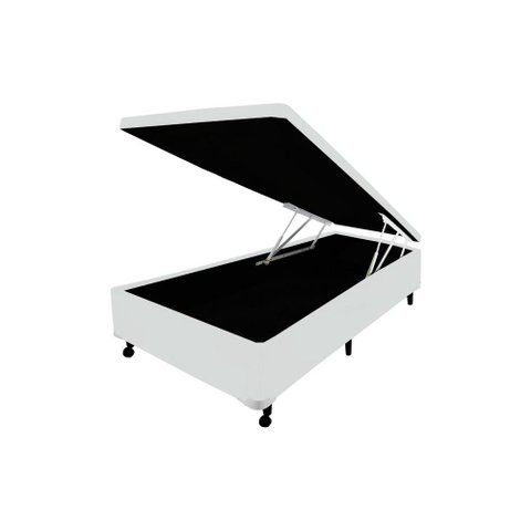 Cama Box Baú Castor Solteiro Corano Branco 120x203x35cm