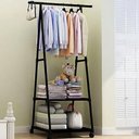 Ver imagem 3 de Arara de Roupas Closet Multifuncional Prateleira com Rodas