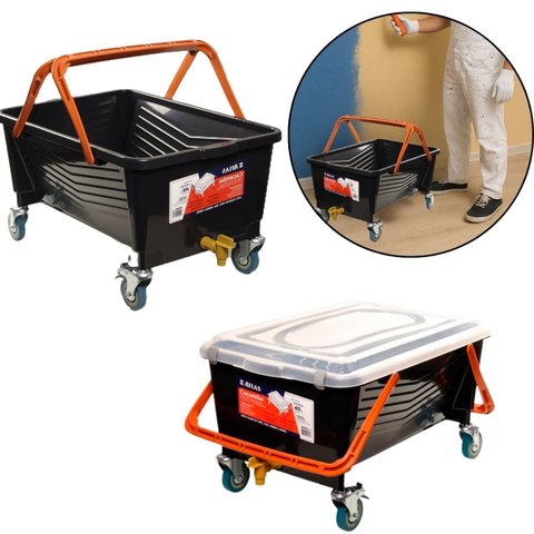 Caçamba Profissional para Pintura com Tampa 43 Litros Móvel | Atlas