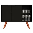 Ver imagem 1 de Balcao Buffet Mila 2 Portas Bp 90 Cm Eratto Moveis - Preto
