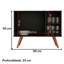 Ver imagem 3 de Balcao Buffet Mila 2 Portas Bp 90 Cm Eratto Moveis - Preto