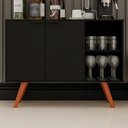 Ver imagem 2 de Balcao Buffet Mila 2 Portas Bp 90 Cm Eratto Moveis - Preto