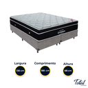 Ver imagem 2 de Cama Box Bipartido Casal Cinza e Colchão Elegant Superpocket Molas Ensacadas Ortobom